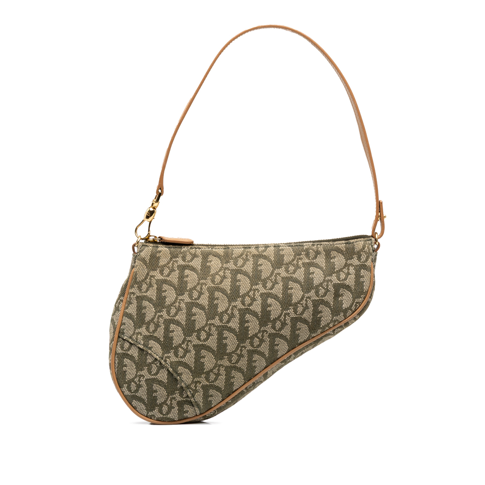 Pre-Loved Dior Mini Diorissimo Canvas Saddle Pochette